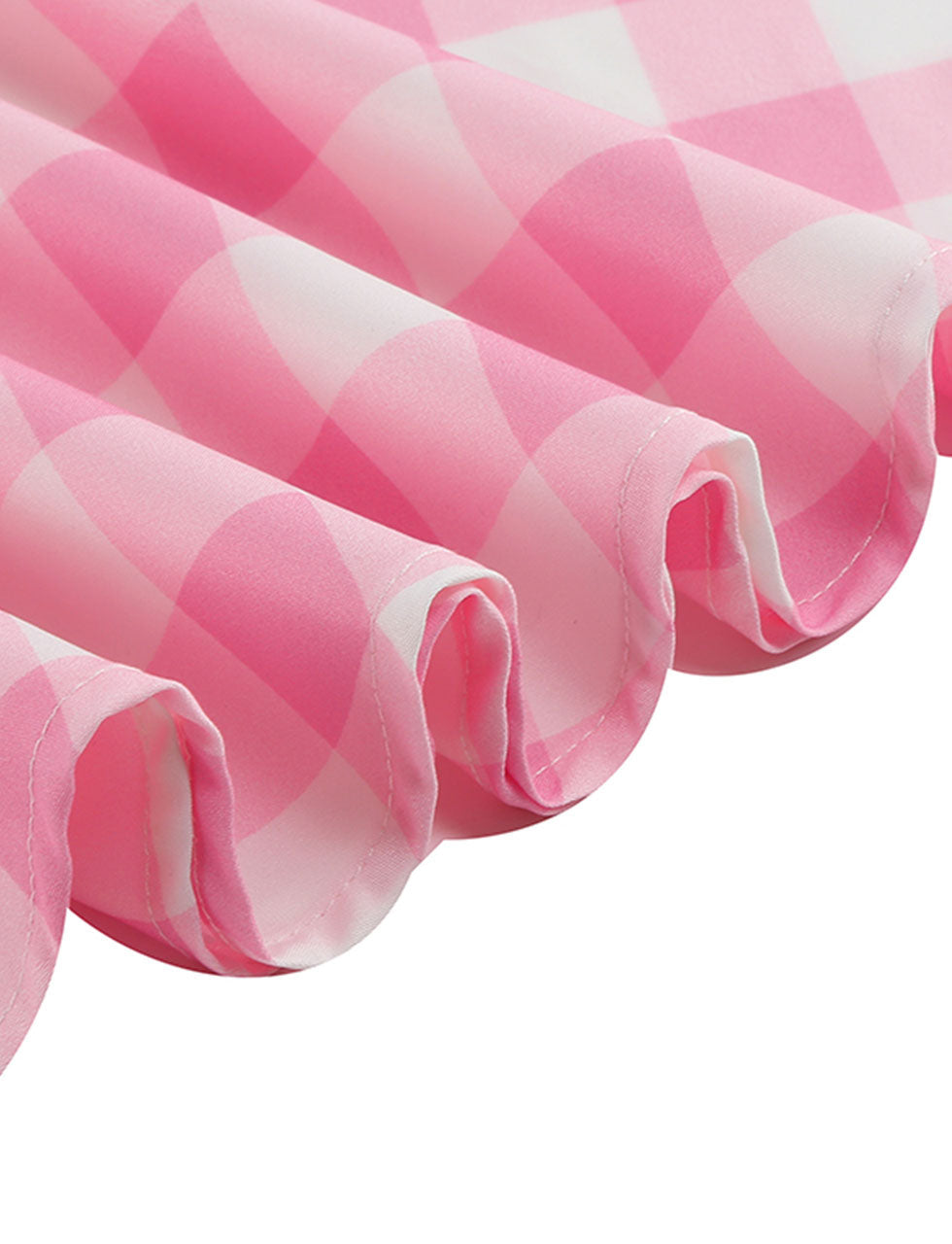 Kids Little Girls' Dress Pink And White Plaid Barbie Retro Swing Dress
